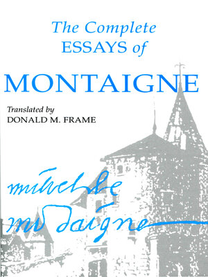cover image of The Complete Essays of Montaigne